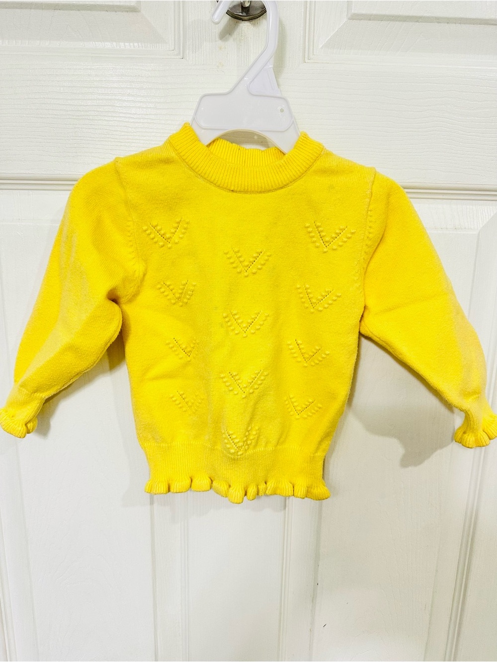 Bright Yellow Knit Sweater Top